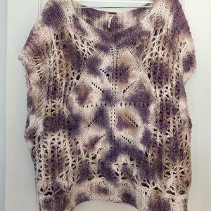 Free People tie dye loose knit sweater top